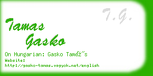 tamas gasko business card